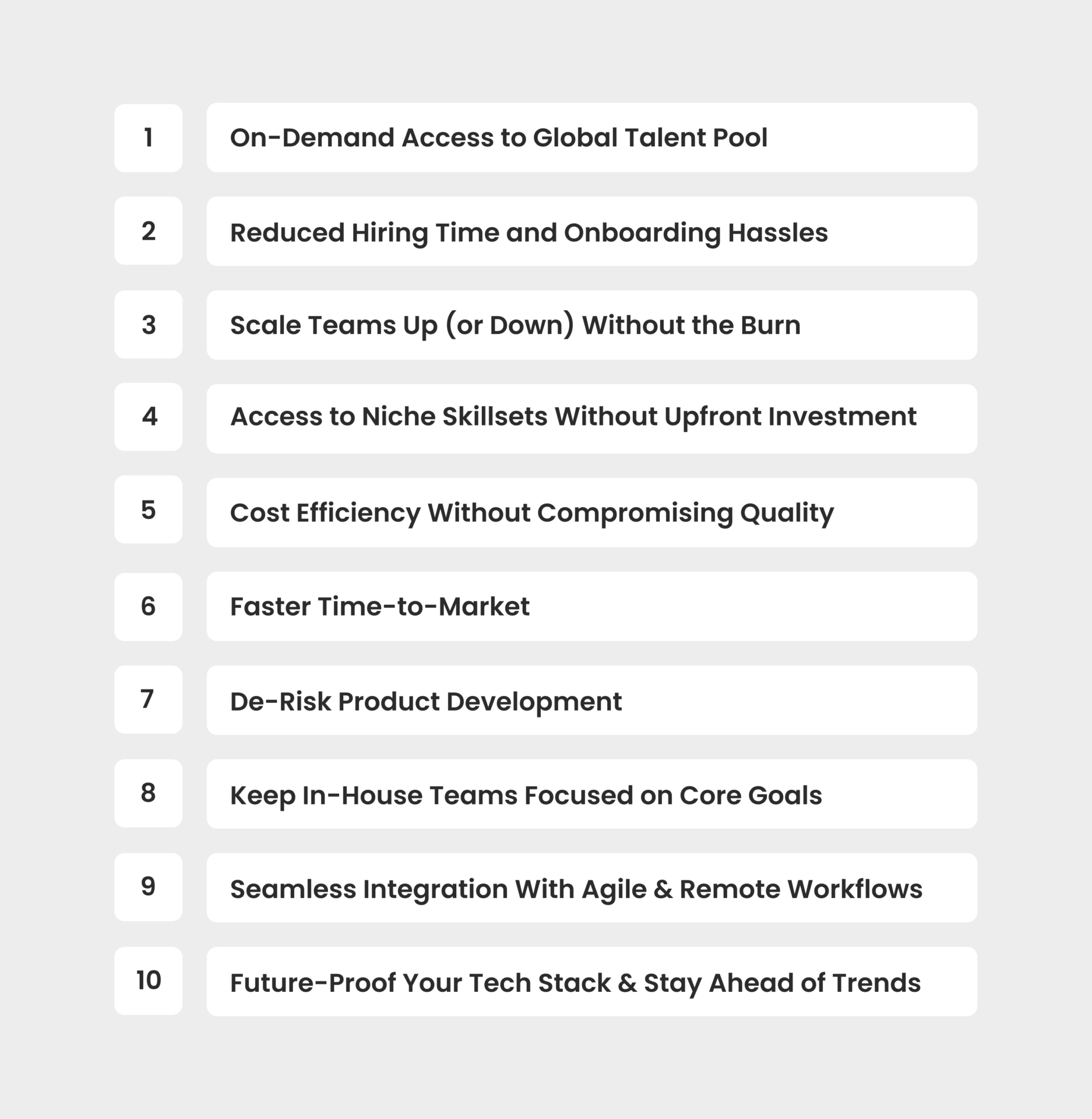 Benefits of it staff augmentation