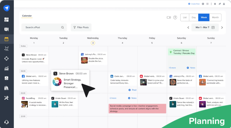 Social pilot social media management tools