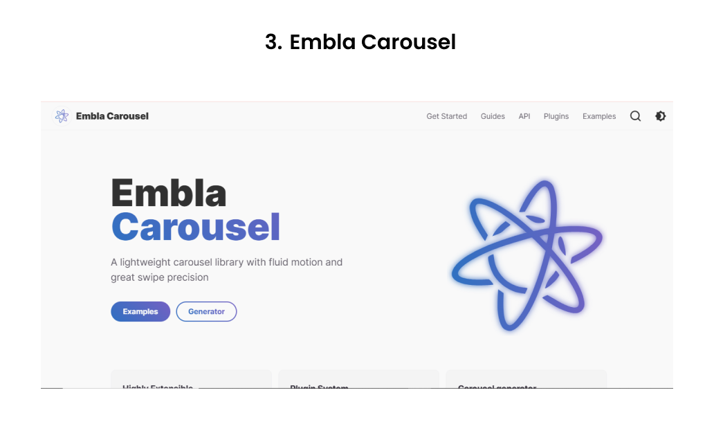 Embla Carousel – Lightweight React carousel library with smooth motion and swipe precision