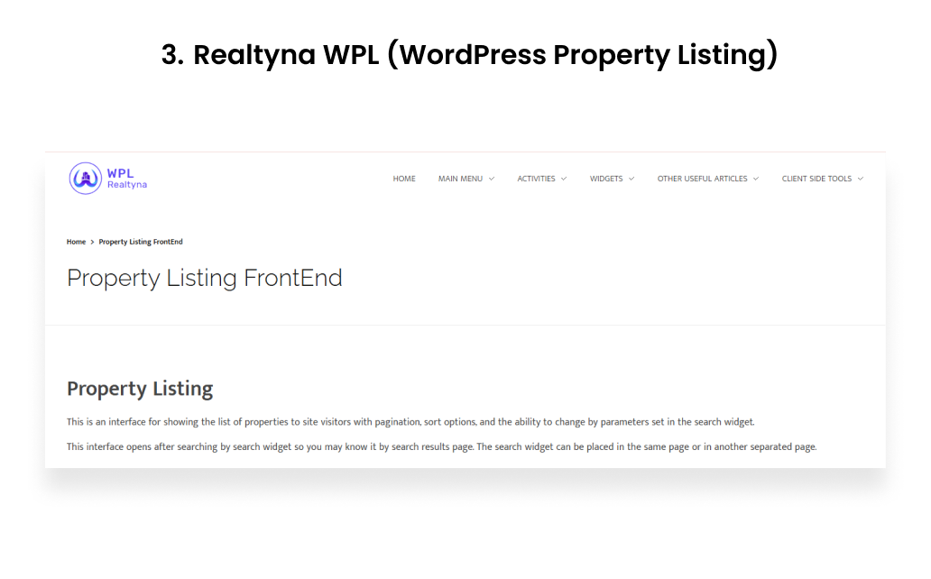 Realtyna WPL plugin (WordPress Property Listing)