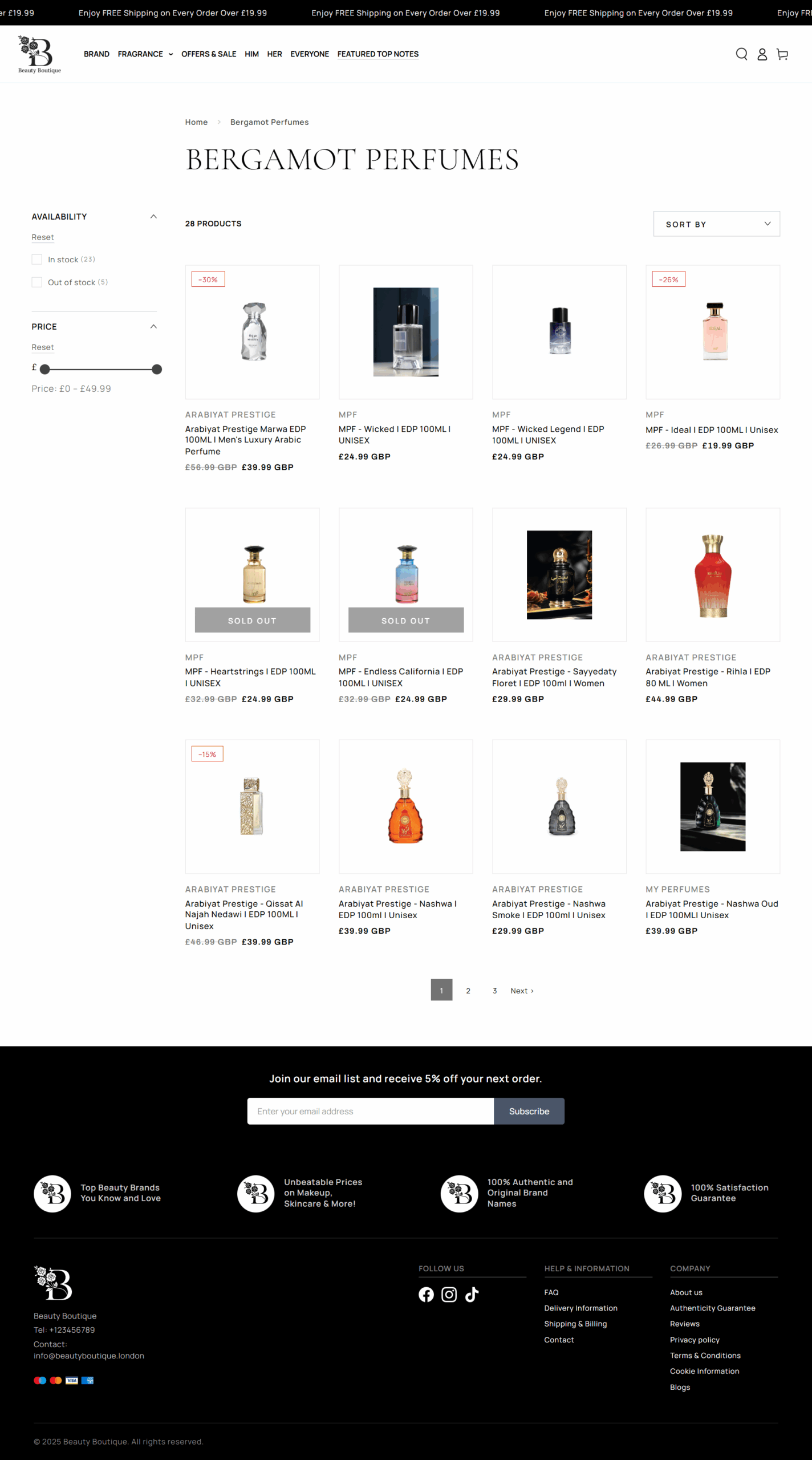 Product detail page of Arabiyat Prestige Marwa perfume on Beauty Boutique Shopify store