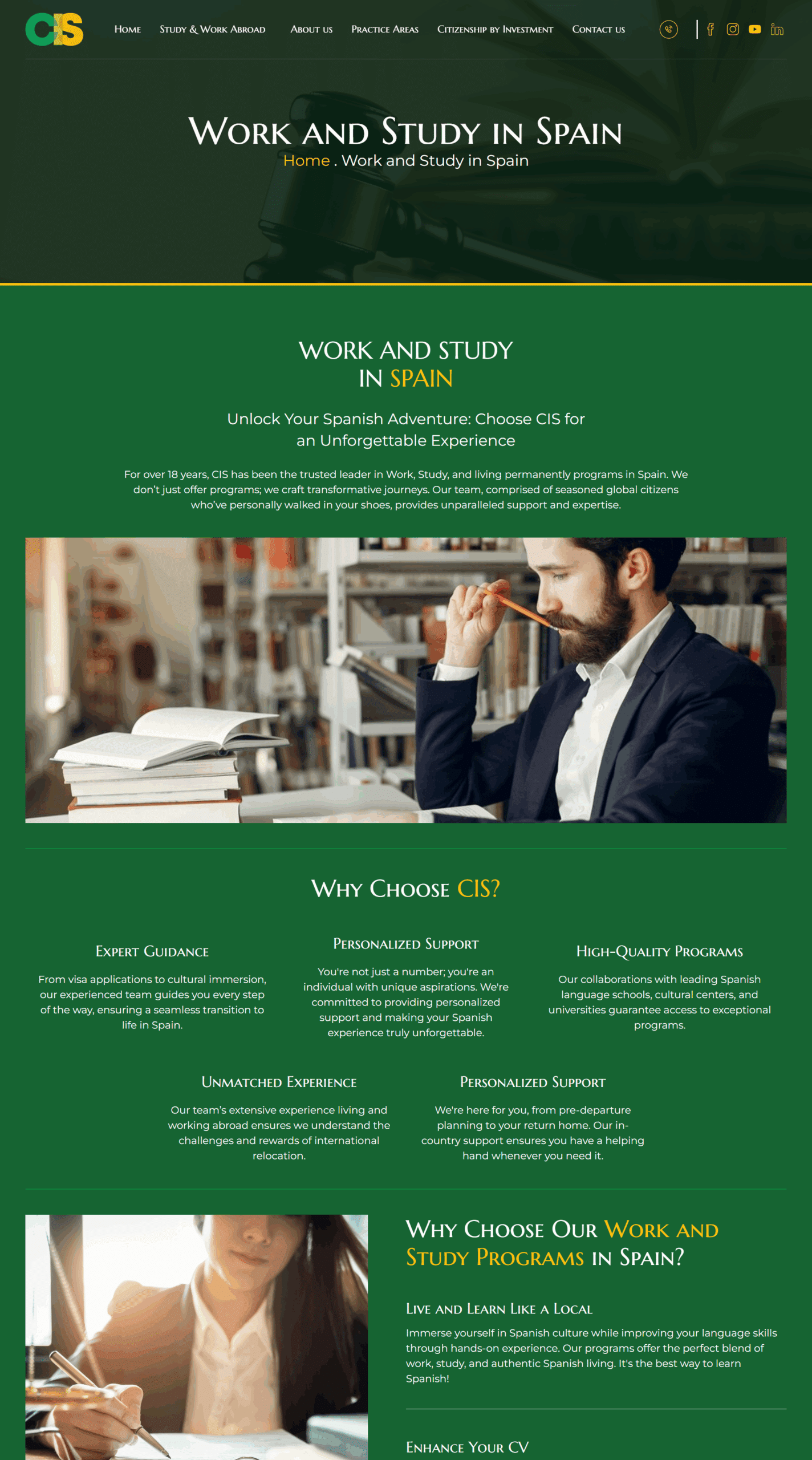 CIS legal team discussing immigration, family, and corporate law matters.