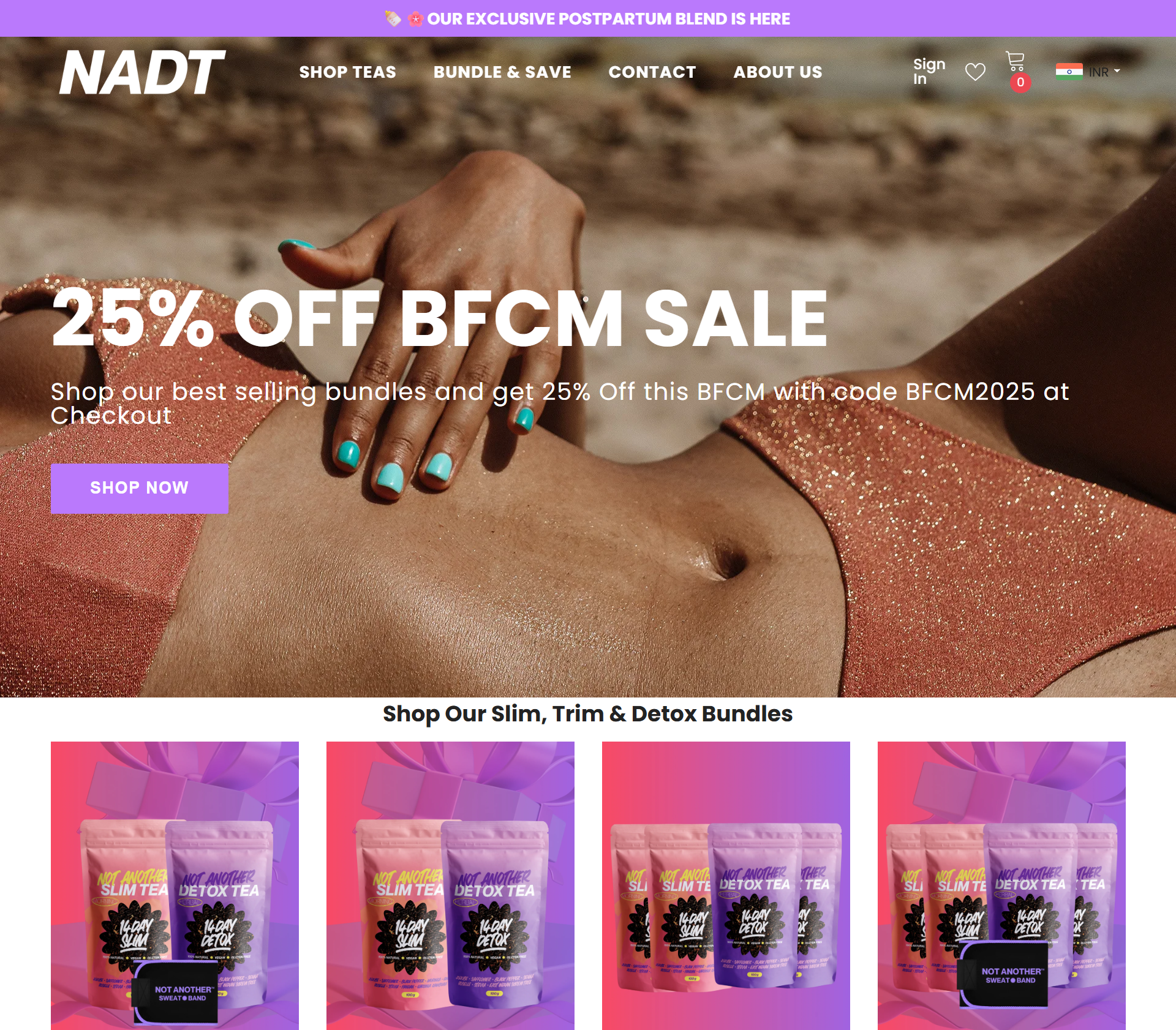 Premium eCommerce Store for Not Another Detox Tea